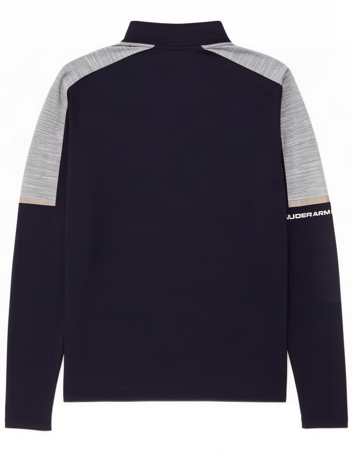 Under Armour Mens Graphic Pullover Tracksuit Top Small Navy Blue