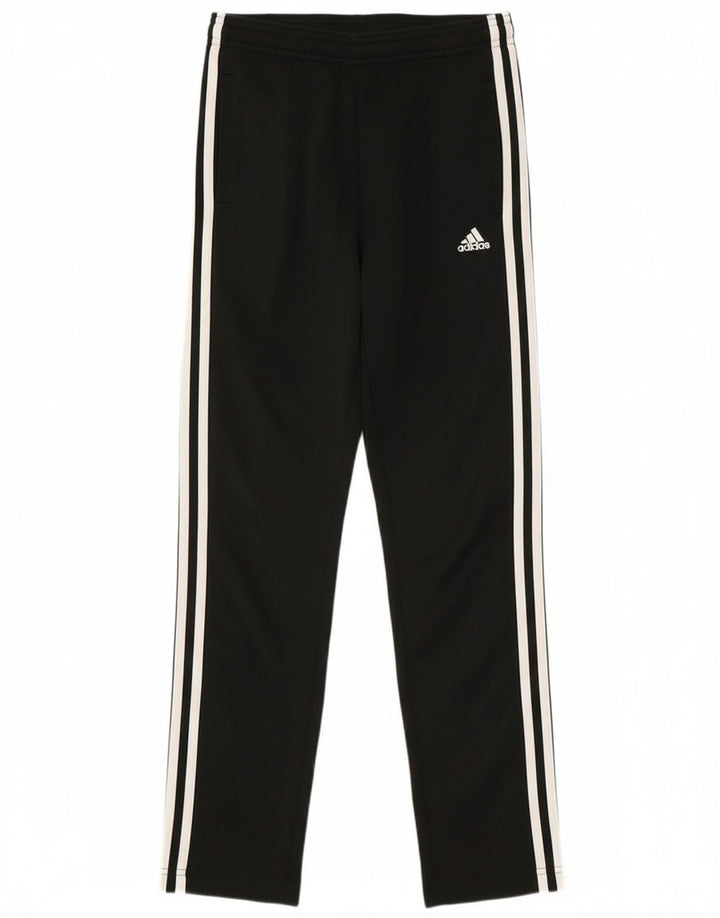 Adidas Boys Tracksuit Trousers 11-12 Years Black Polyester