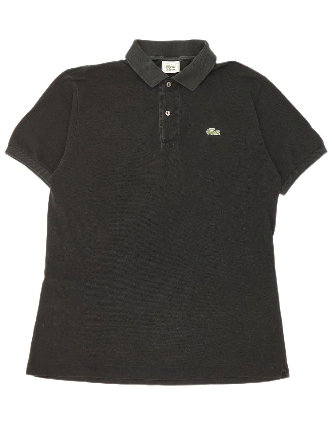 Lacoste Mens Polo Shirt Size 4 Medium Black Cotton