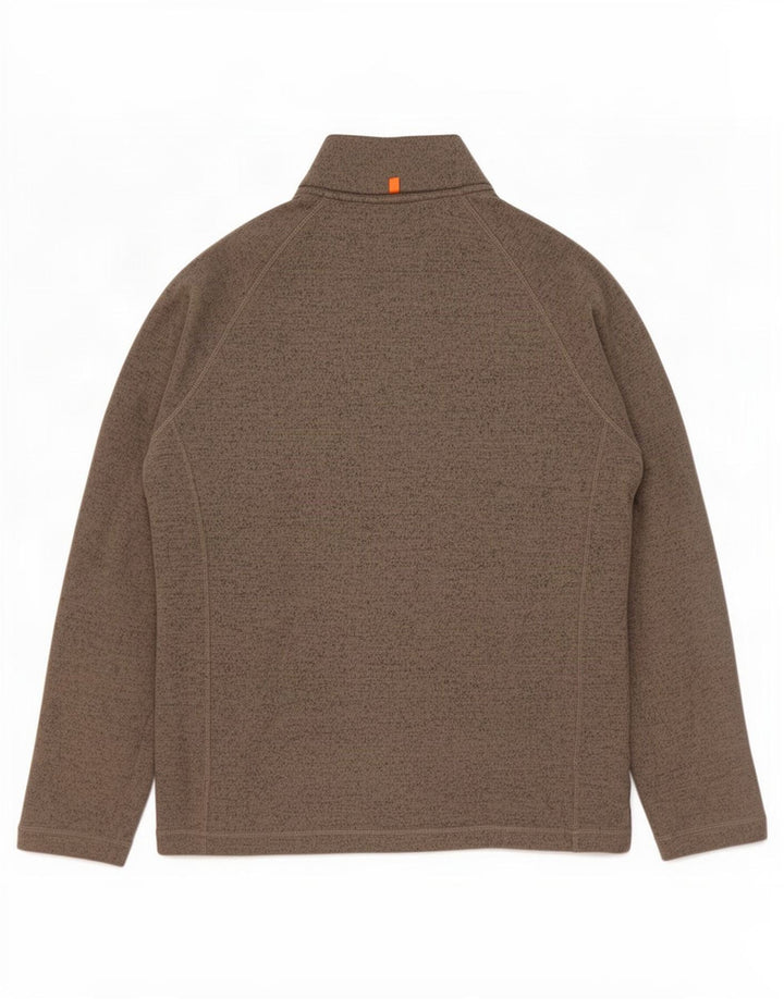 John Lewis Mens Button Neck Sweatshirt Jumper Large Grey Flecked Polyester
