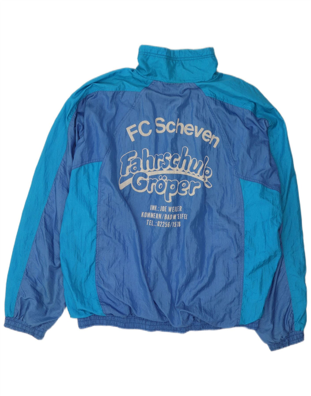 Rucanor Mens Graphic Tracksuit Top Jacket UK 44/46 XL Blue Colourblock