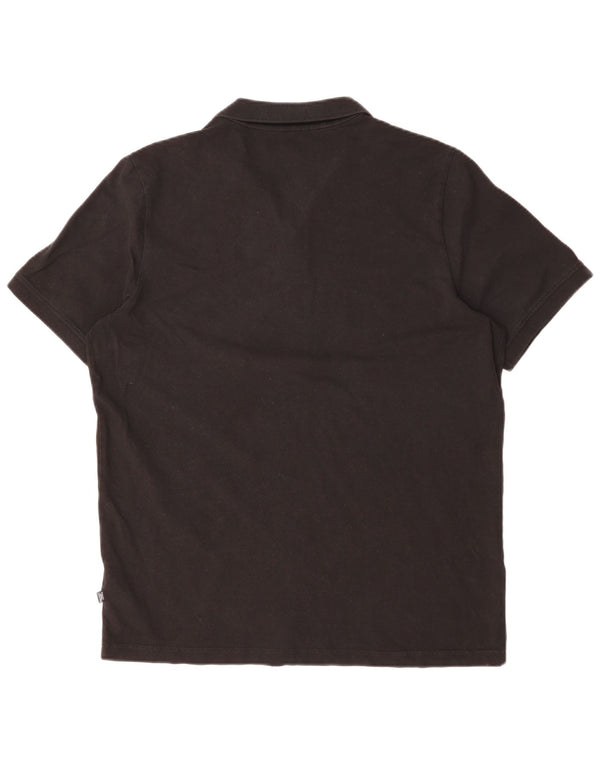 PUMA Mens Polo Shirt Large Black Cotton