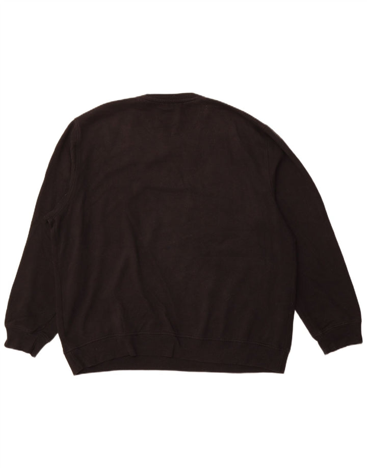 Izod Mens Sweatshirt Jumper 2XL Black Cotton