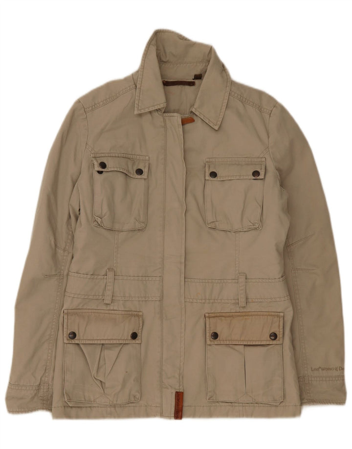 Lee Womens Utility Jacket UK 14 Medium Beige Cotton