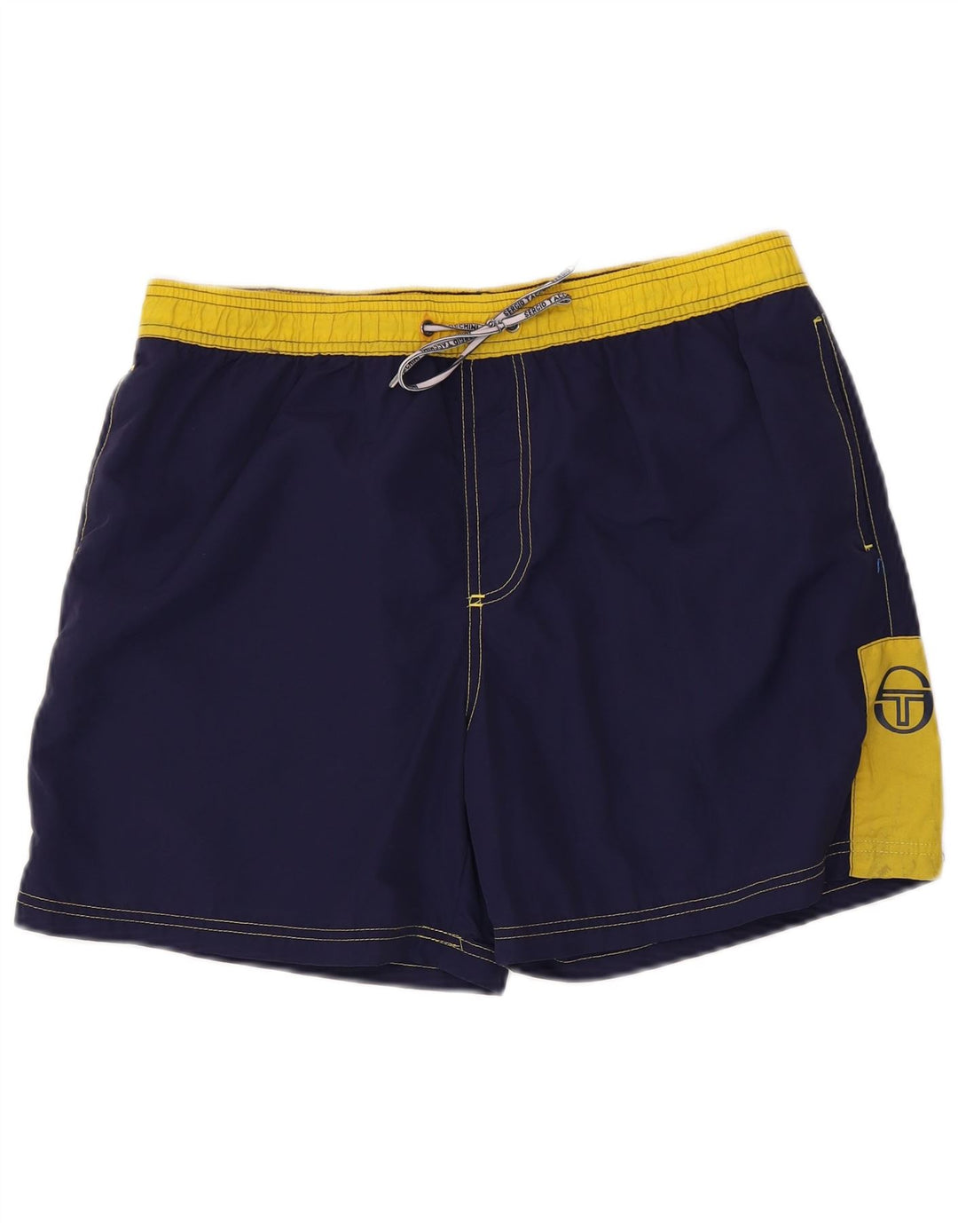 Sergio Tacchini Mens Swimming Shorts XL  Navy Blue Colourblock Polyamide