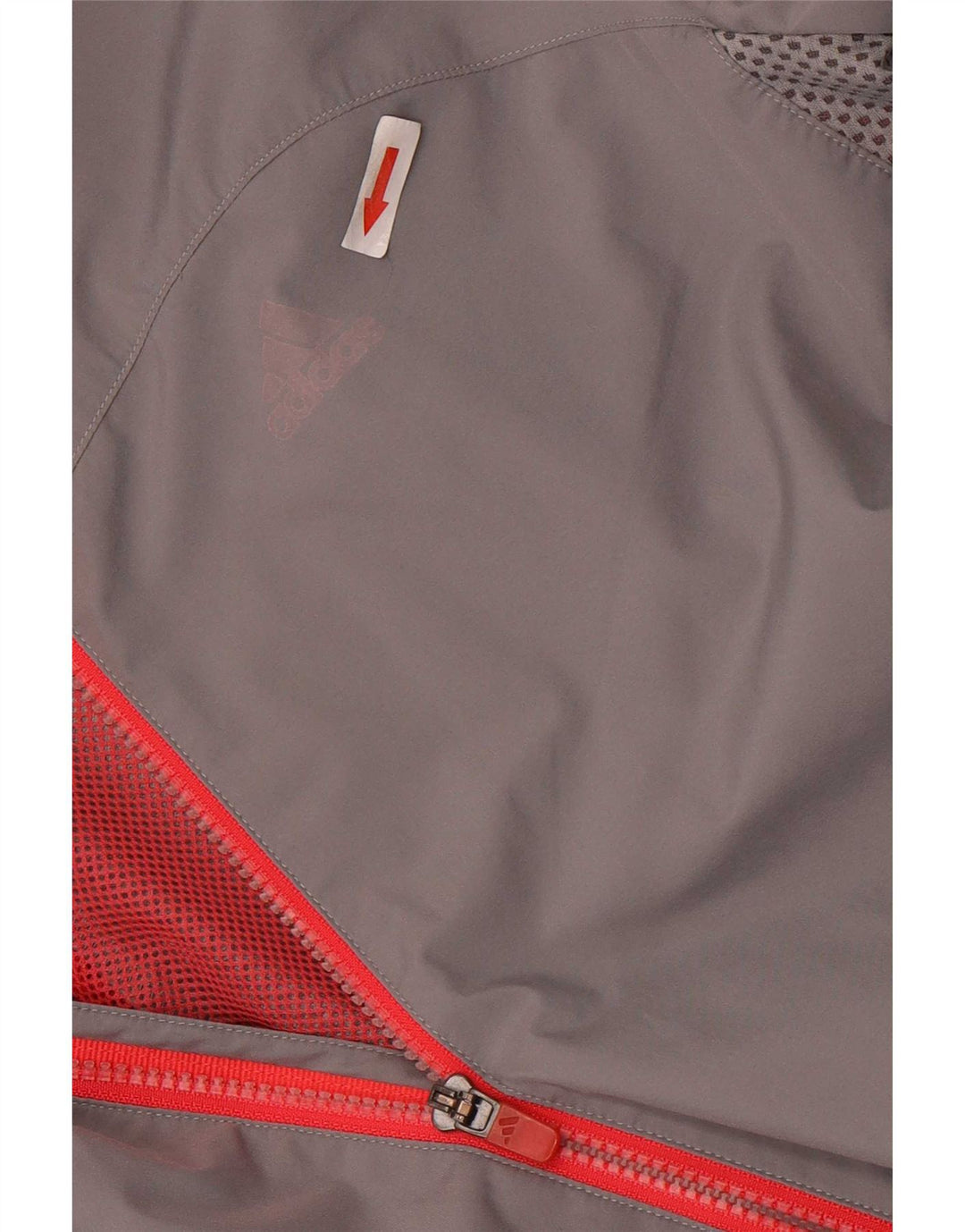 Adidas Womens Tracksuit Top Jacket UK 16 Large Grey Colourblock Polyester