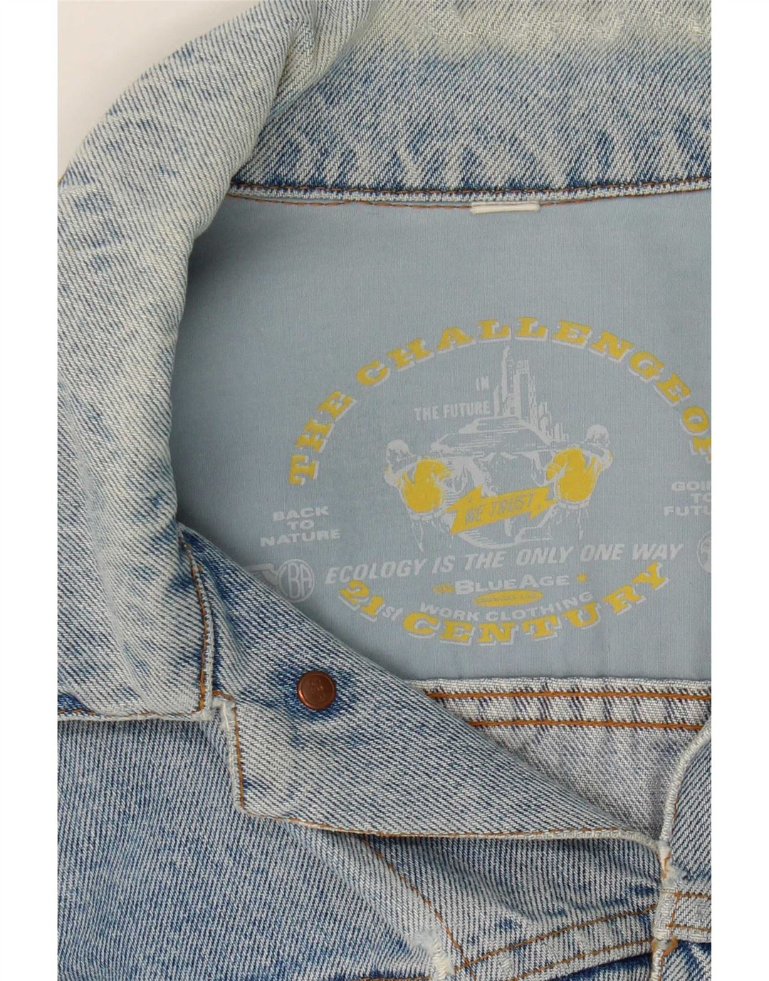 Vintage Womens Denim Jacket UK 16 Large Blue