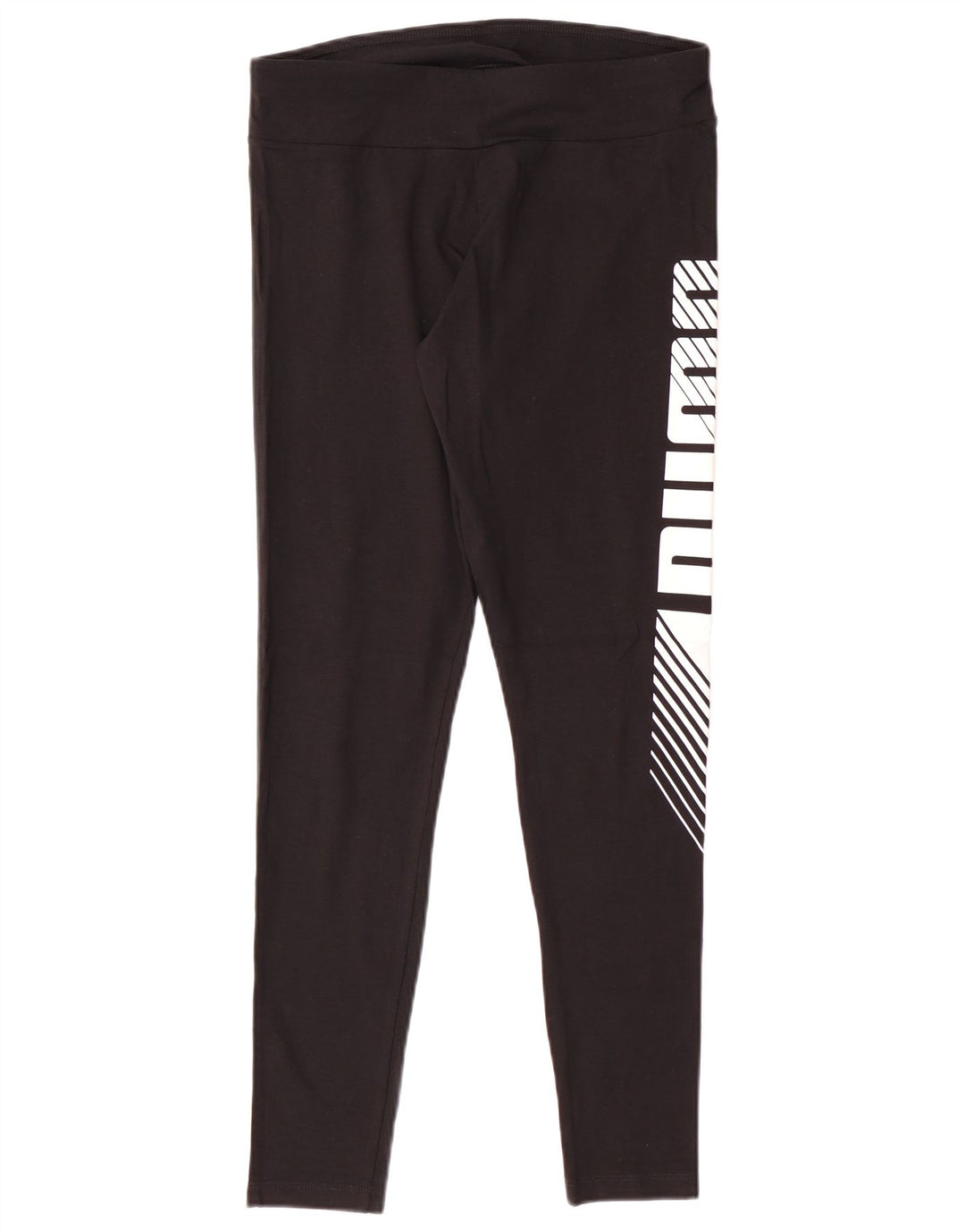 PUMA Womens Graphic Leggings UK 12 Medium  Black Cotton