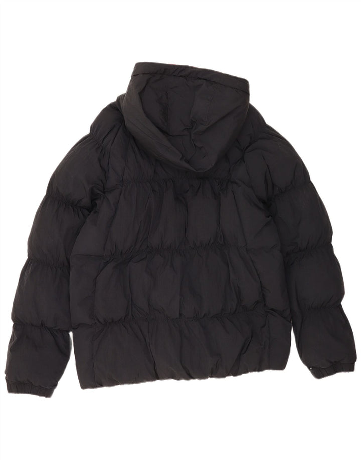 Jordan Mens Hooded Padded Jacket UK 40 Large Black Nylon