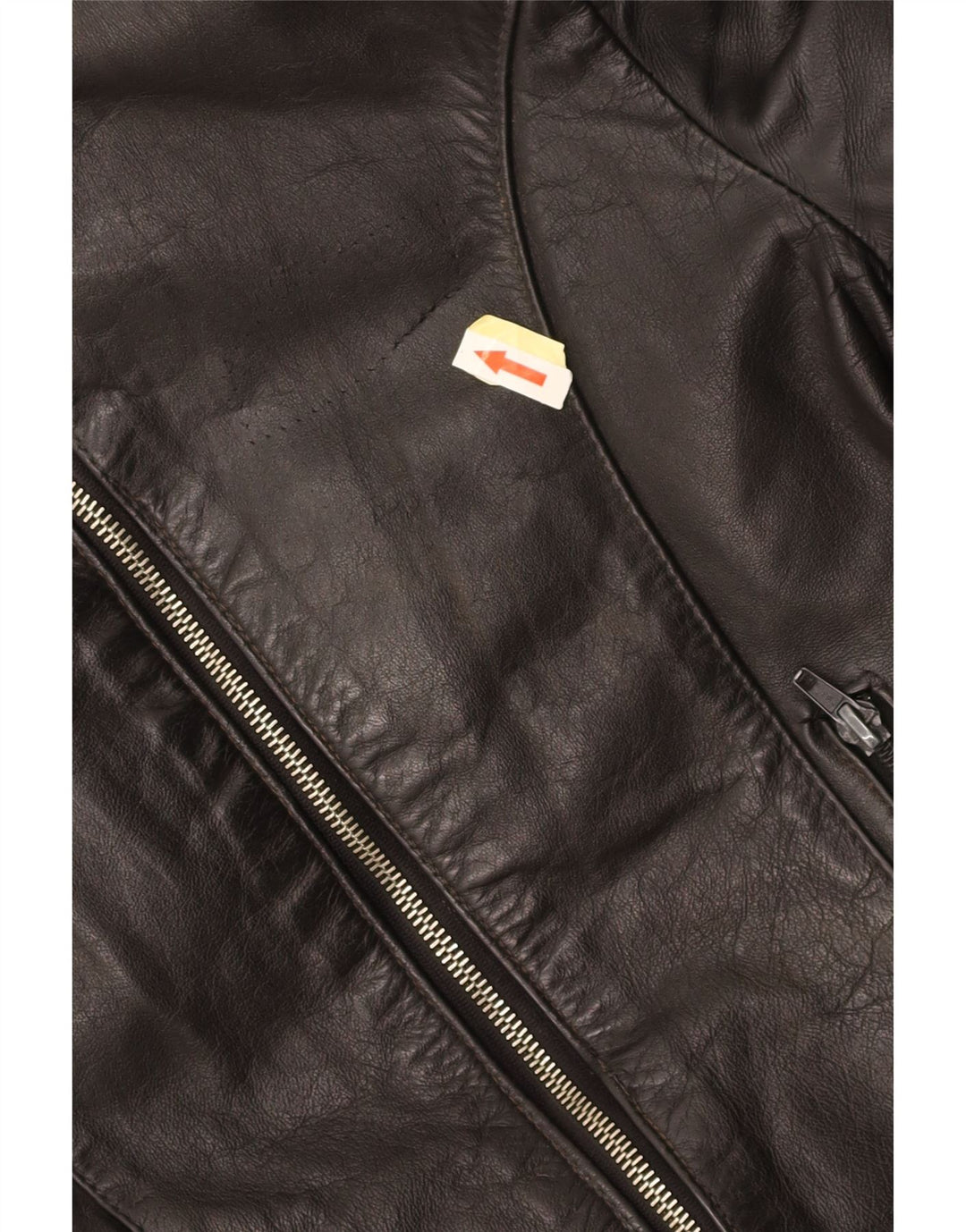 VINTAGE Womens Leather Jacket UK 14 Medium Black