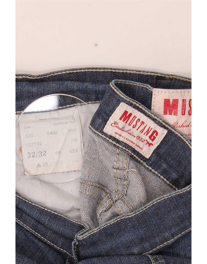 Mustang Womens Bootcut Jeans W32 L32 Navy Blue Cotton