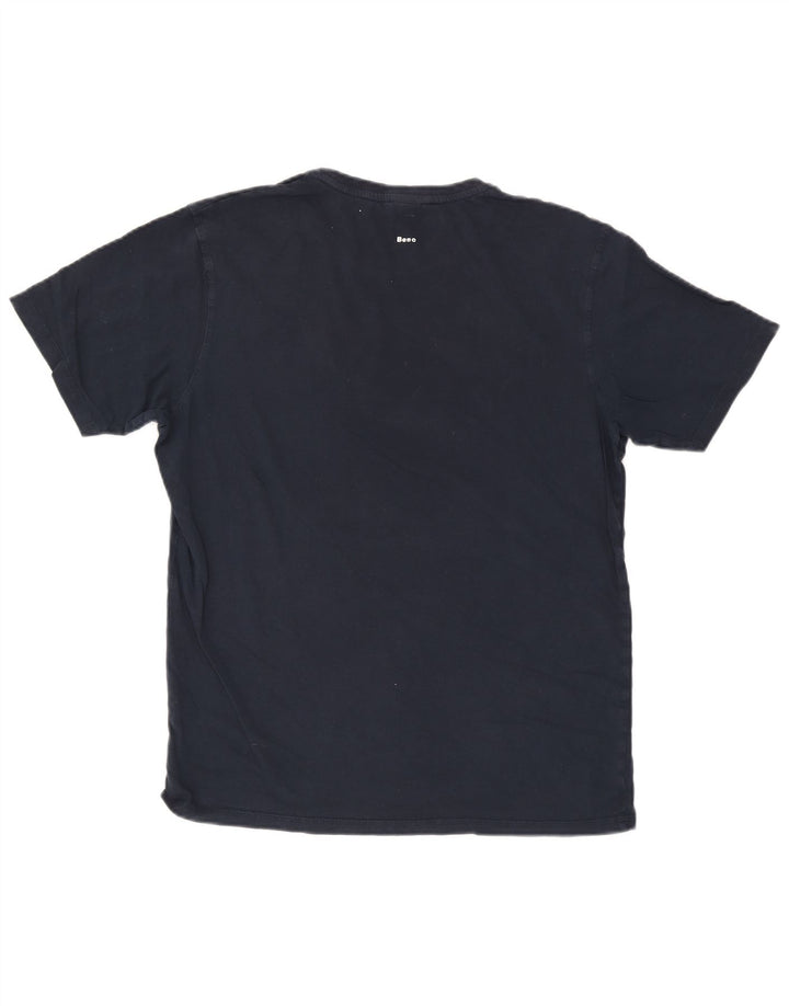 Bench Mens Graphic T-Shirt Top XL Navy Blue
