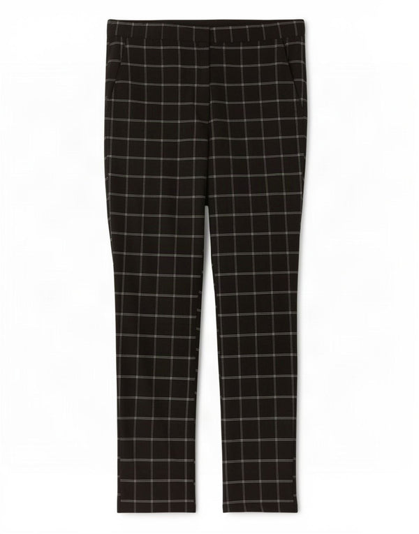 Zara Womens Skinny Trousers 2XL W40 L27 Black Check Viscose