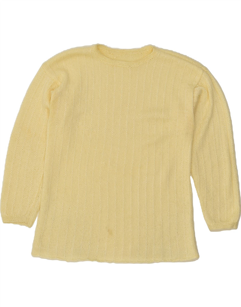 VINTAGE Womens Crew Neck Jumper Sweater UK 18 XL Yellow | Vintage Vintage | Thrift | Second-Hand Vintage | Used Clothing | Messina Hembry 