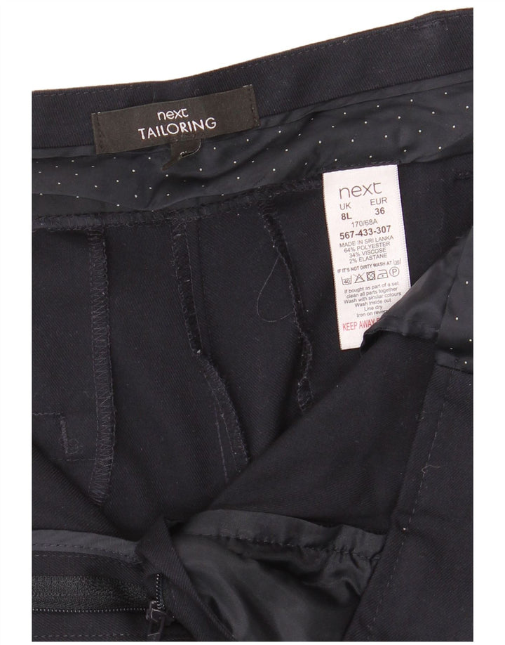 NEXT Womens Tall Bootcut Chino Trousers UK 8 Small W26 L33 Navy Blue