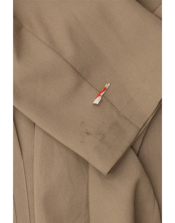 Vintage Mens 1 Button Blazer Jacket UK 38 Medium Beige Viscose