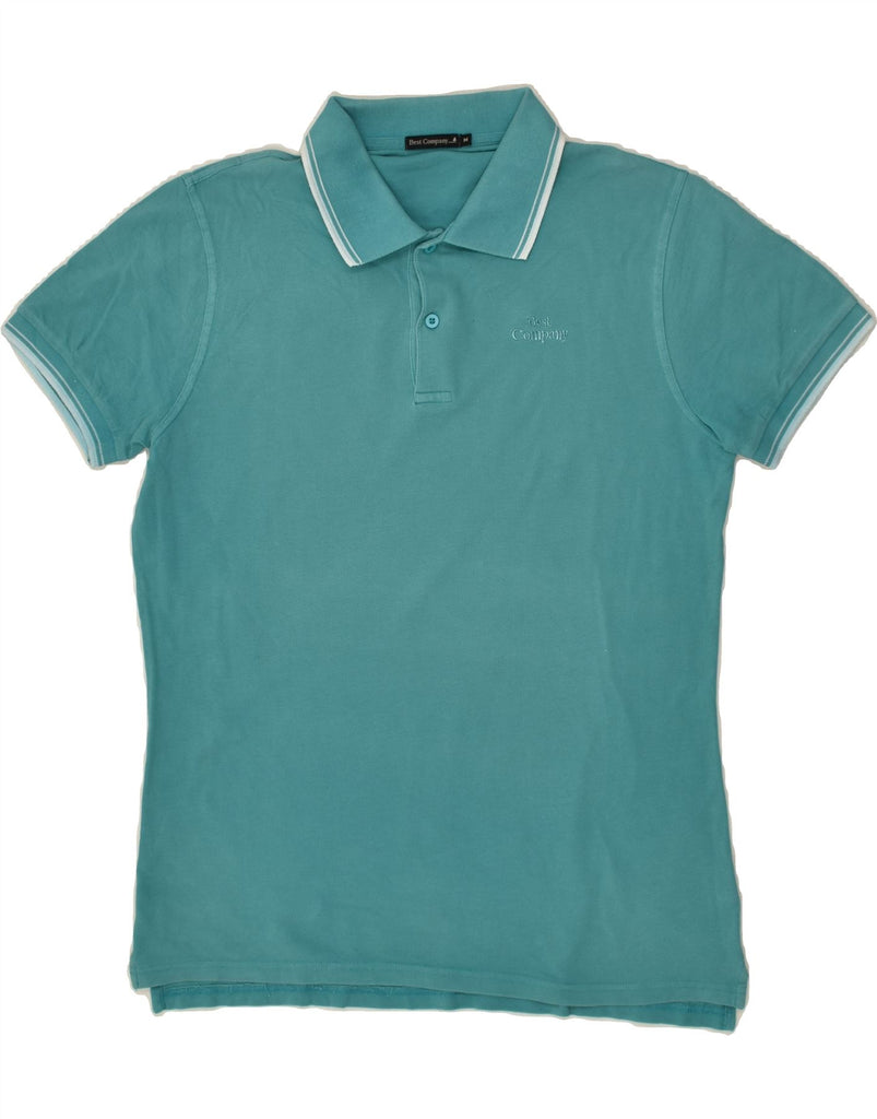 BEST COMPANY Mens Polo Shirt Medium Turquoise Cotton | Vintage Best Company | Thrift | Second-Hand Best Company | Used Clothing | Messina Hembry 