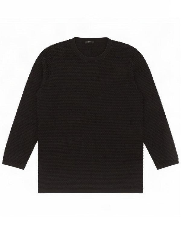 Cos Mens Crew Neck Jumper Sweater Large Black Cotton