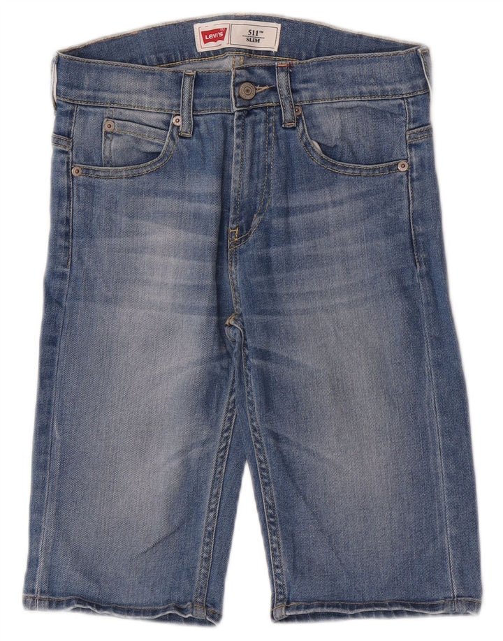 Levi's Boys 511 Slim Denim Shorts 13-14 Years W26 Blue Cotton