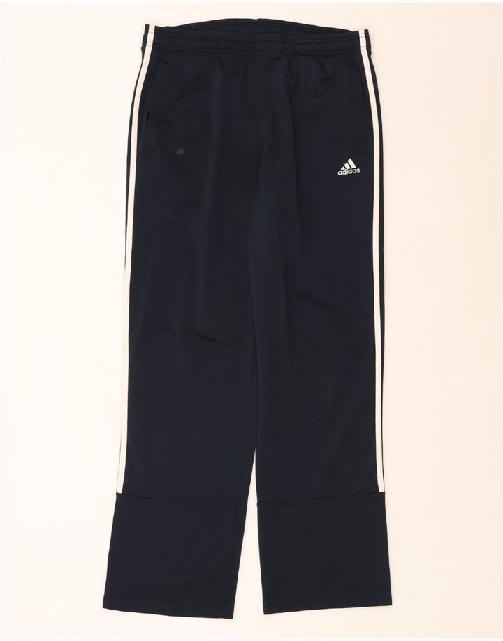 ADIDAS Mens Tracksuit Trousers Large Navy Blue Polyester