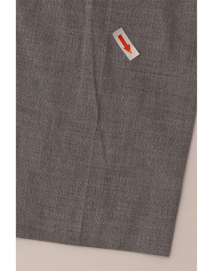 Zara Mens Slim Suit Trousers EU 46 XL W36 L33 Grey Polyester