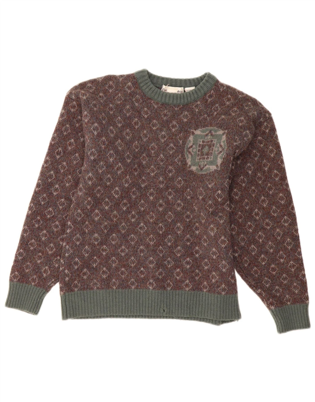 RON CHERESKIN Womens Crew Neck Jumper Sweater UK 14 Large Brown