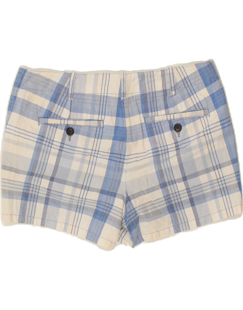 TOMMY HILFIGER Womens Hot Pants US 6 Medium W32  Blue Plaid Cotton | Vintage Tommy Hilfiger | Thrift | Second-Hand Tommy Hilfiger | Used Clothing | Messina Hembry 