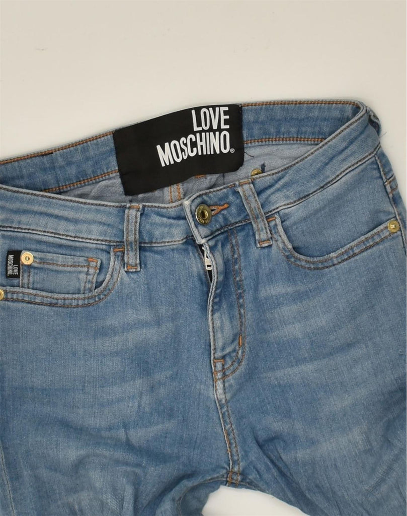 MOSCHINO Womens Straight Jeans W25 L28 Blue Cotton | Vintage Moschino | Thrift | Second-Hand Moschino | Used Clothing | Messina Hembry 