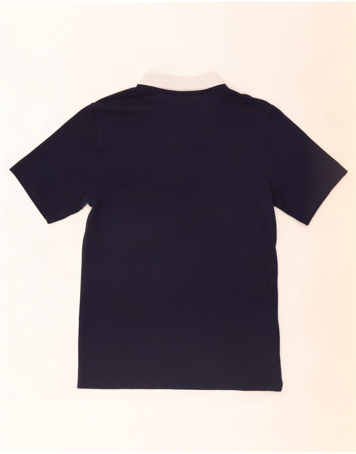 Nike Mens Dri Fit Graphic Polo Shirt Small Navy Blue Colourblock Polyester