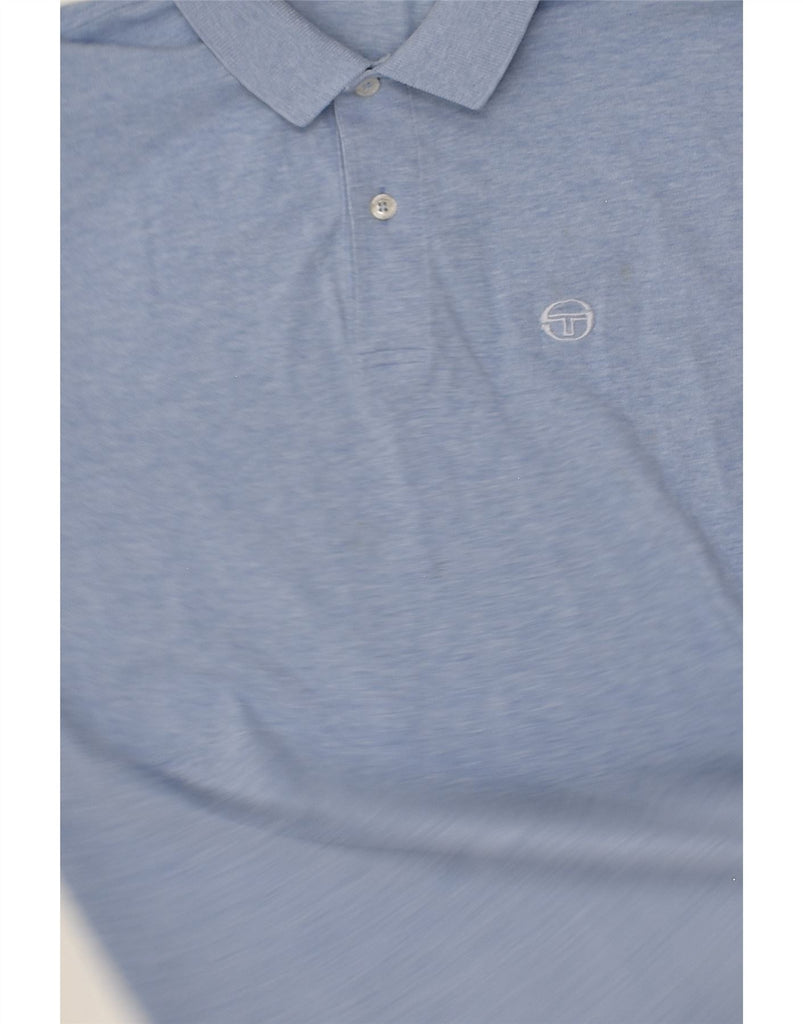 SERGIO TACCHINI Mens Polo Shirt IT 48 Small Blue Cotton | Vintage Sergio Tacchini | Thrift | Second-Hand Sergio Tacchini | Used Clothing | Messina Hembry 