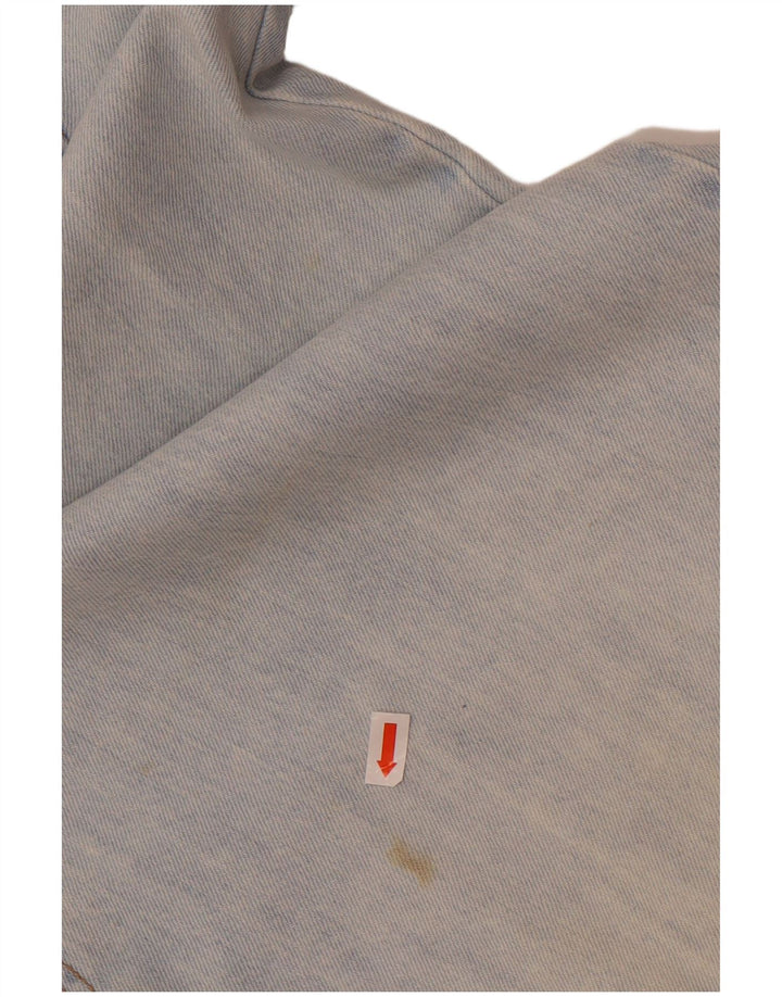 Zara Womens Oversized Denim Playsuit UK 16 Large Blue Cotton