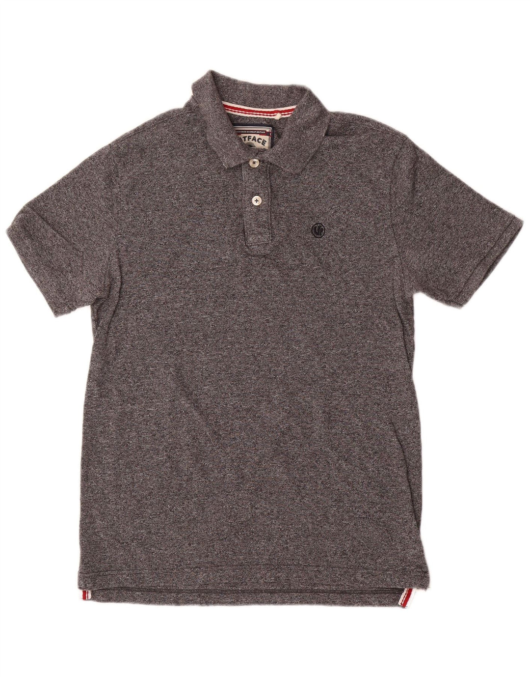 Fat Face Mens Polo Shirt Medium Grey Flecked Cotton