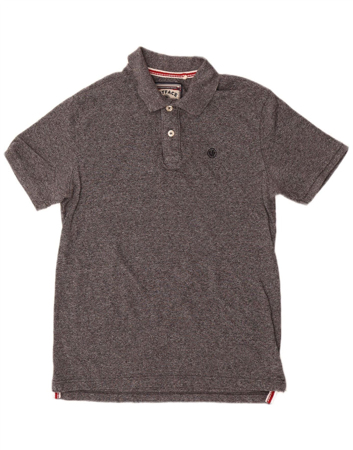 Fat Face Mens Polo Shirt Medium Grey Flecked Cotton