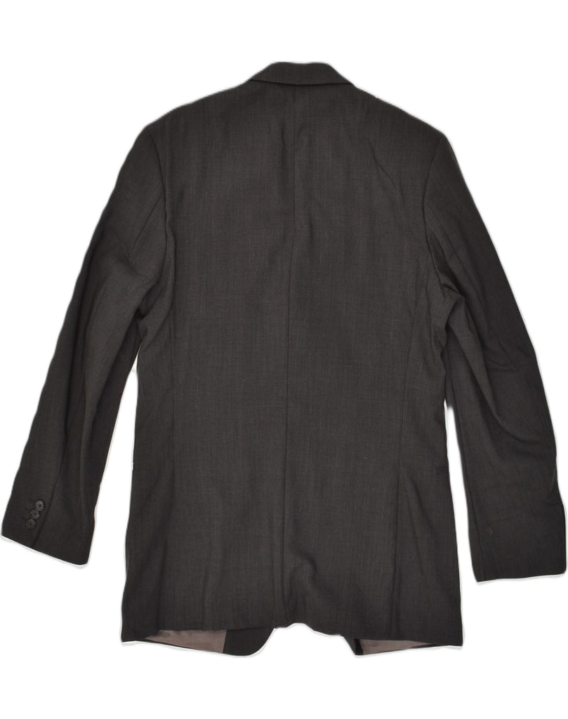 HUGO BOSS Mens 3 Button Blazer Jacket UK 40 Large Grey Virgin Wool | Vintage Hugo Boss | Thrift | Second-Hand Hugo Boss | Used Clothing | Messina Hembry 