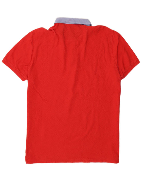 Massimo Dutti Mens Casual Fit Rugby Polo Shirt XL Red