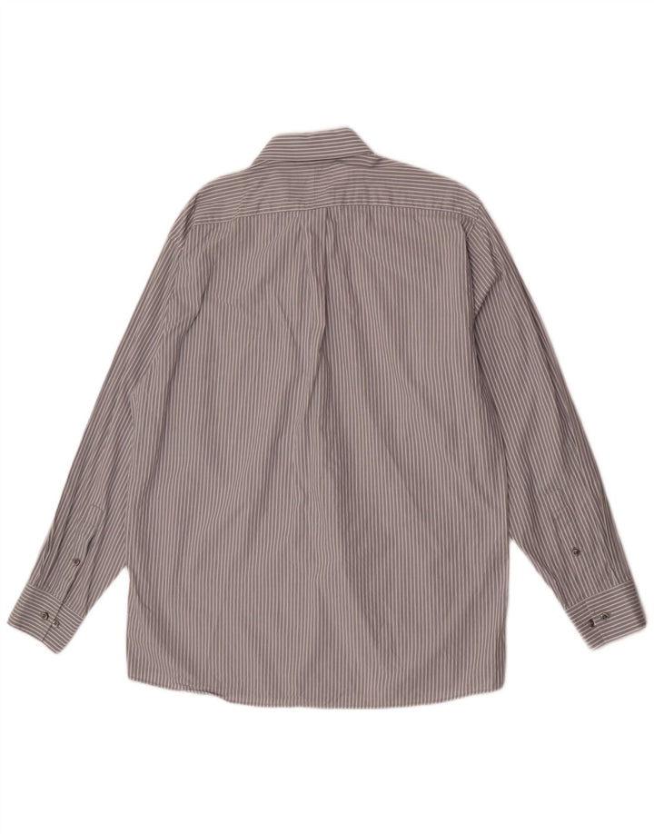 Michael Kors Mens Shirt Size 16 1/2 Large Grey Striped Cotton