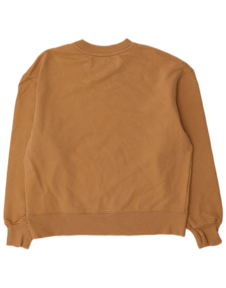 Calvin Klein Jeans Womens Oversized Sweatshirt Jumper UK 10 Small Beige