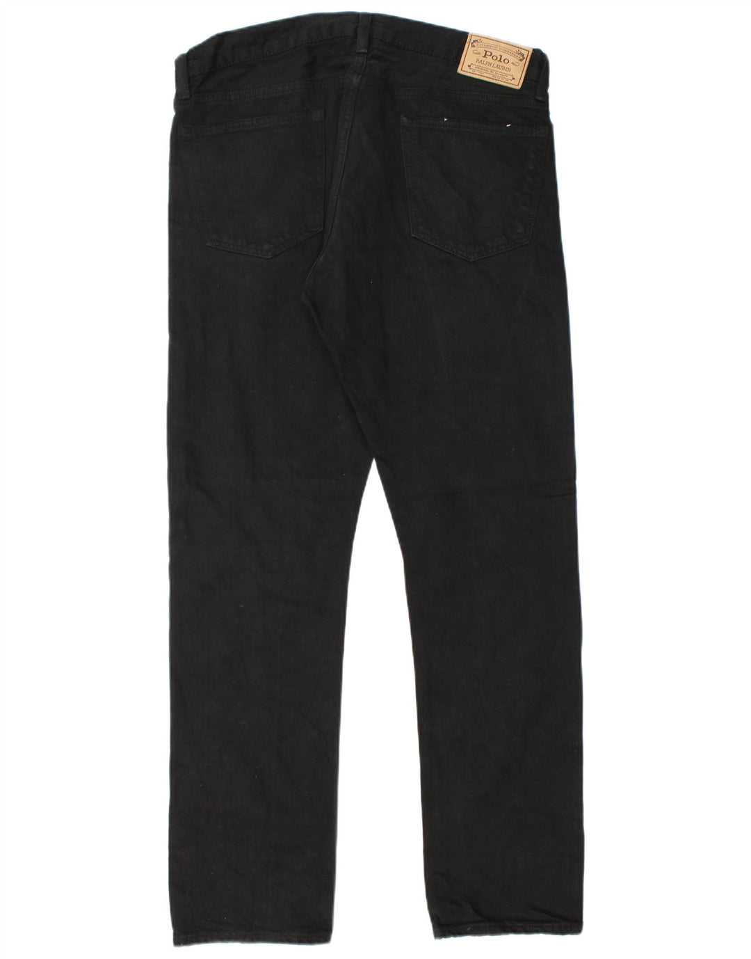 POLO RALPH LAUREN Mens Straight Casual Trousers W34 L32 Black Cotton