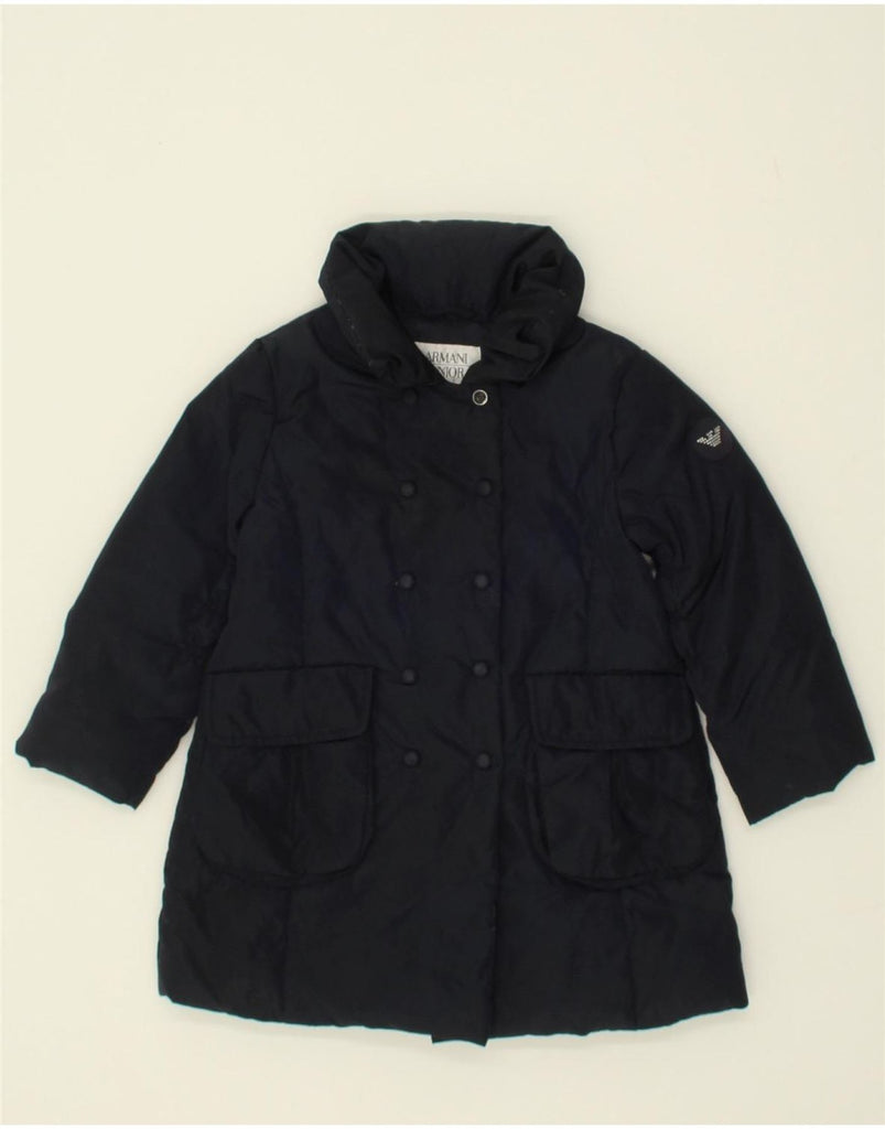ARMANI JUNIOR Baby Girls Padded Coat 18-24 Months Navy Blue Polyester | Vintage Armani Junior | Thrift | Second-Hand Armani Junior | Used Clothing | Messina Hembry 