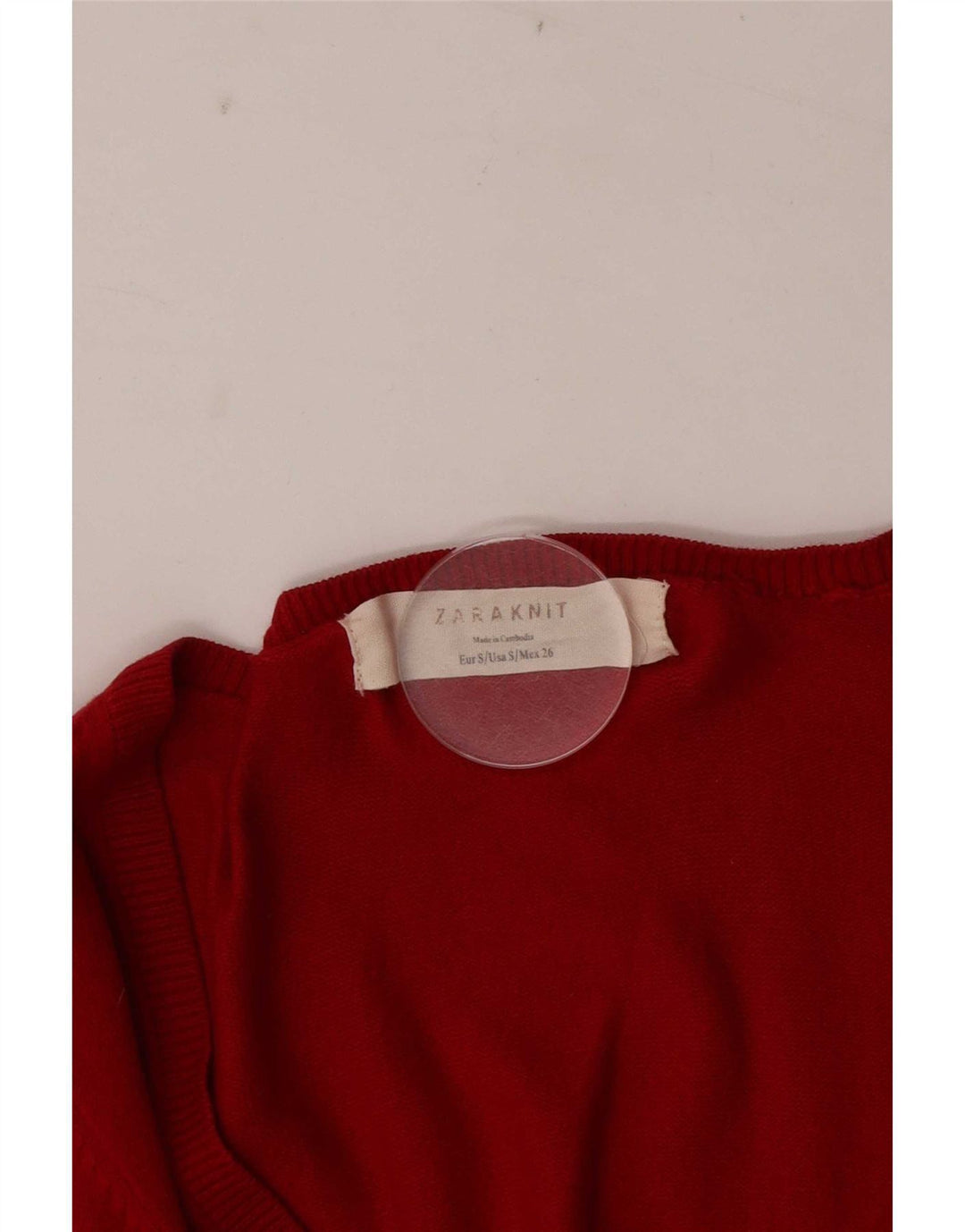 Zara Womens Cardigan Sweater UK 10 Small Red