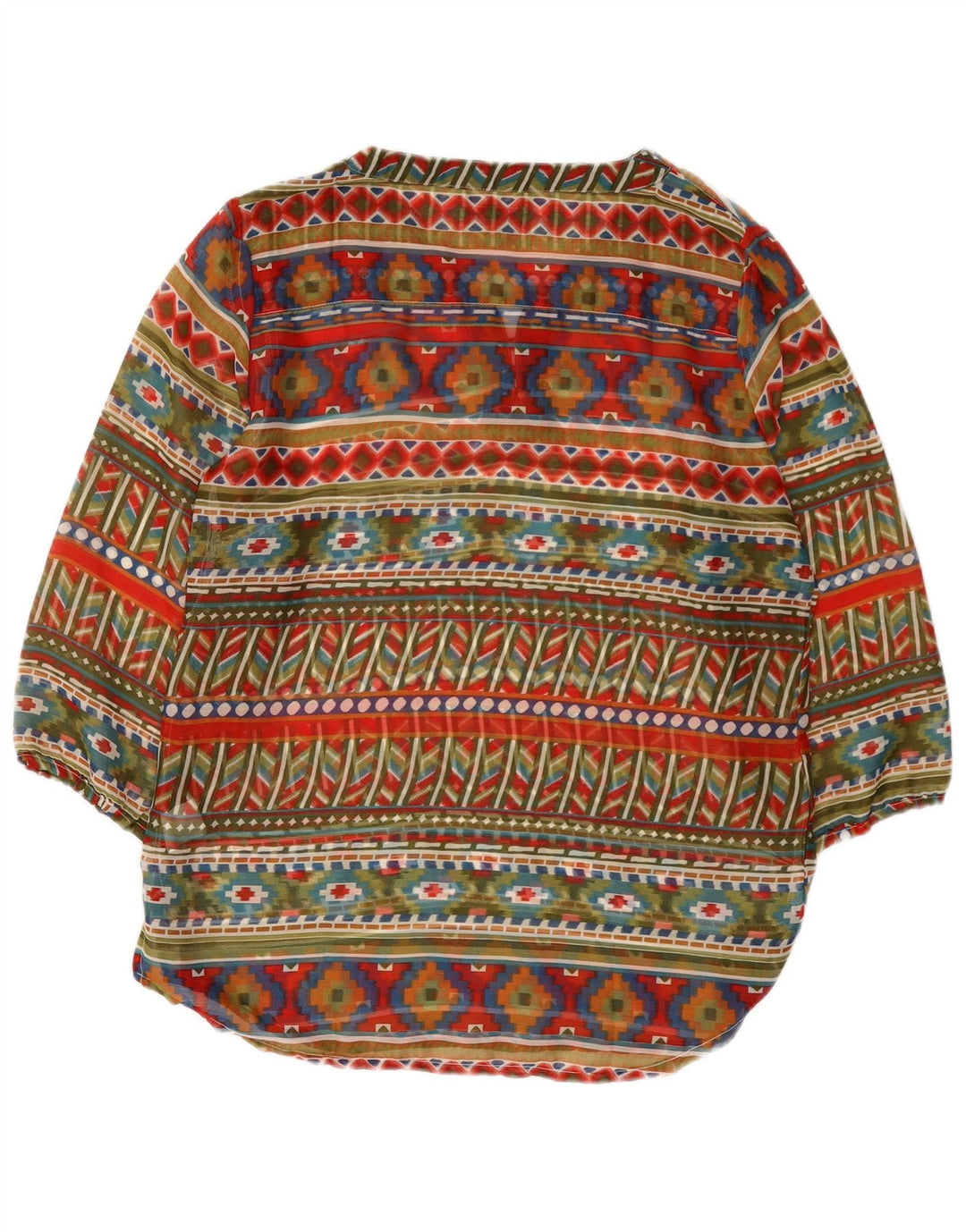 Vintage Womens Blouse Top EU 38/40 Medium Multicoloured Geometric
