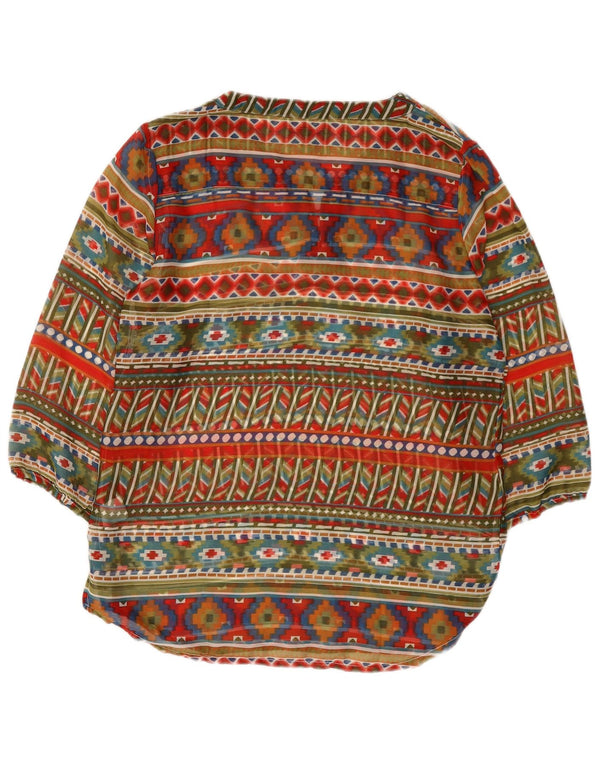 Vintage Womens Blouse Top EU 38/40 Medium Multicoloured Geometric