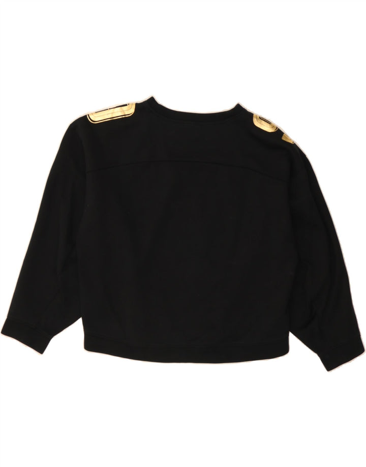 PUMA Womens Oversized Graphic Sweatshirt Jumper UK 12 Medium  Black Cotton Vintage Puma and Second-Hand Puma from Messina Hembry 