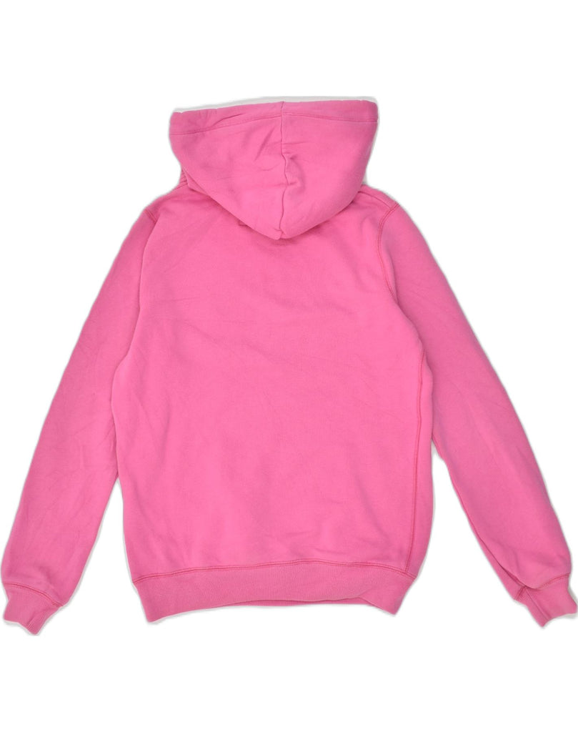 JACK WILLS Womens Graphic Zip Hoodie Sweater UK 8 Small Pink Cotton | Vintage Jack Wills | Thrift | Second-Hand Jack Wills | Used Clothing | Messina Hembry 