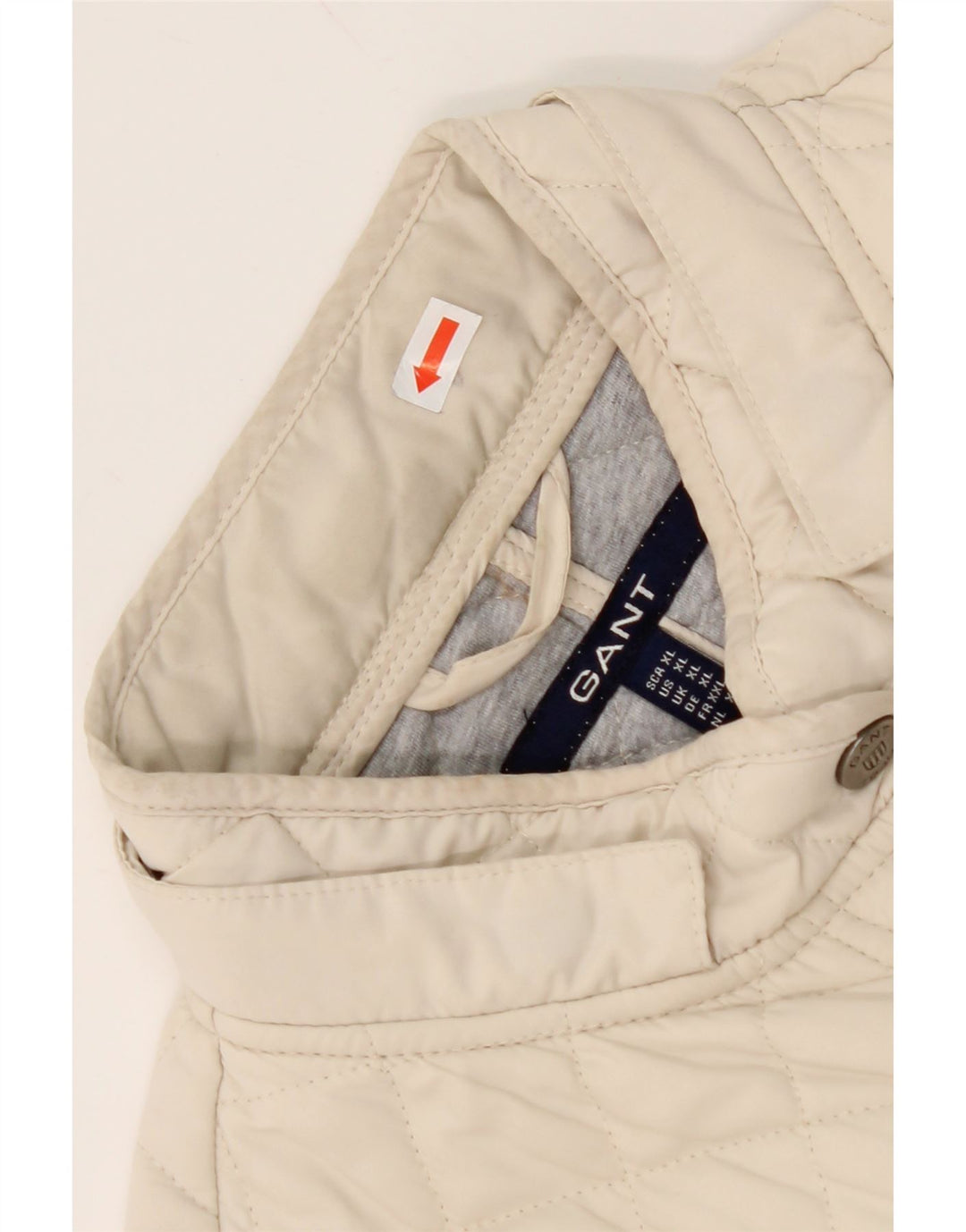 GANT Womens Quilted Jacket UK 18 XL Beige Polyester
