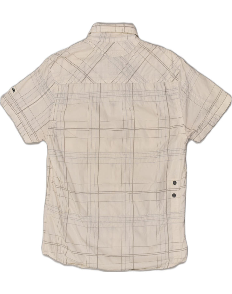 JACK & JONES Mens Short Sleeve Shirt Medium White Check Cotton | Vintage Jack & Jones | Thrift | Second-Hand Jack & Jones | Used Clothing | Messina Hembry 