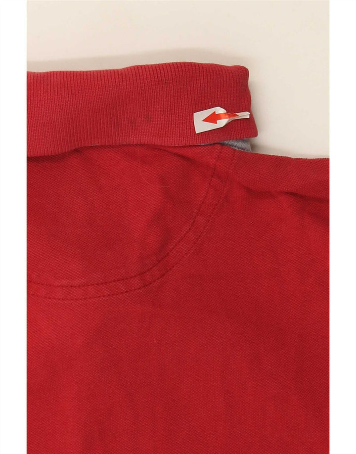 Massimo Dutti Mens Polo Shirt XL Red Cotton