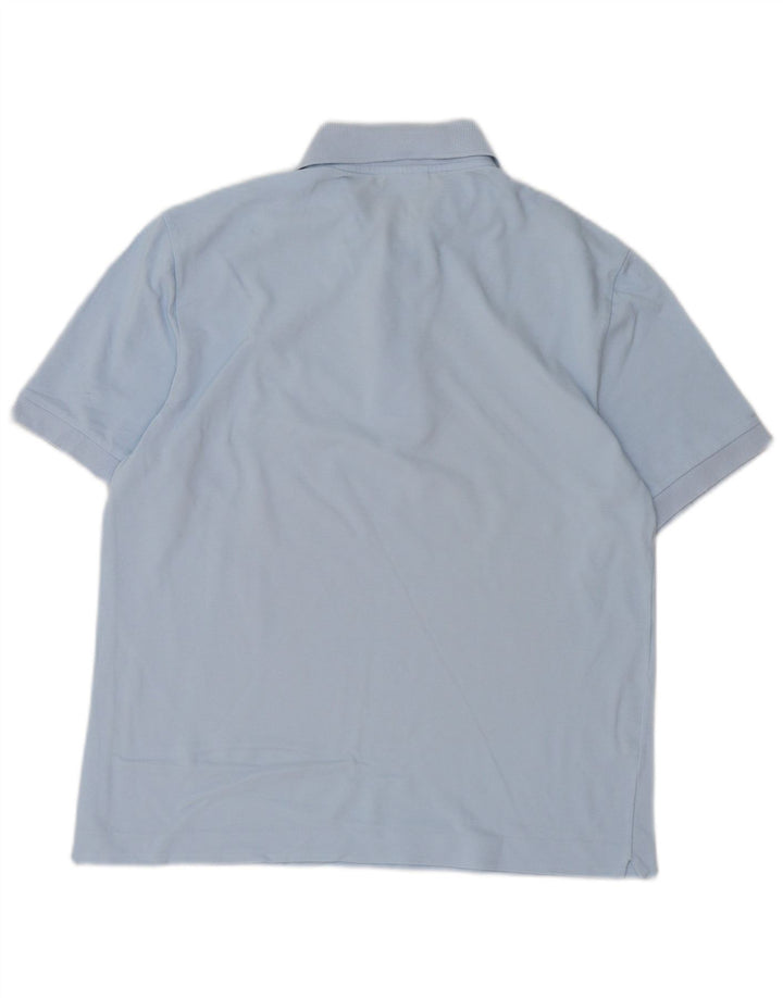 Lacoste Mens Polo Shirt Size 4 Medium Blue Cotton