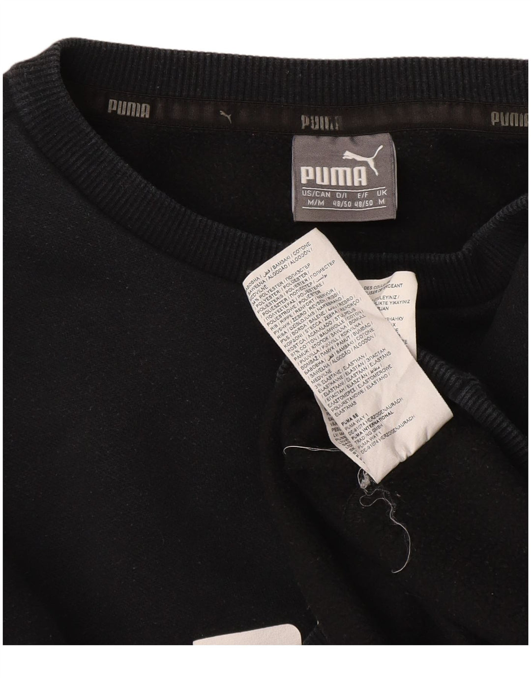 Puma Mens Graphic Sweatshirt Jumper Medium Black Cotton