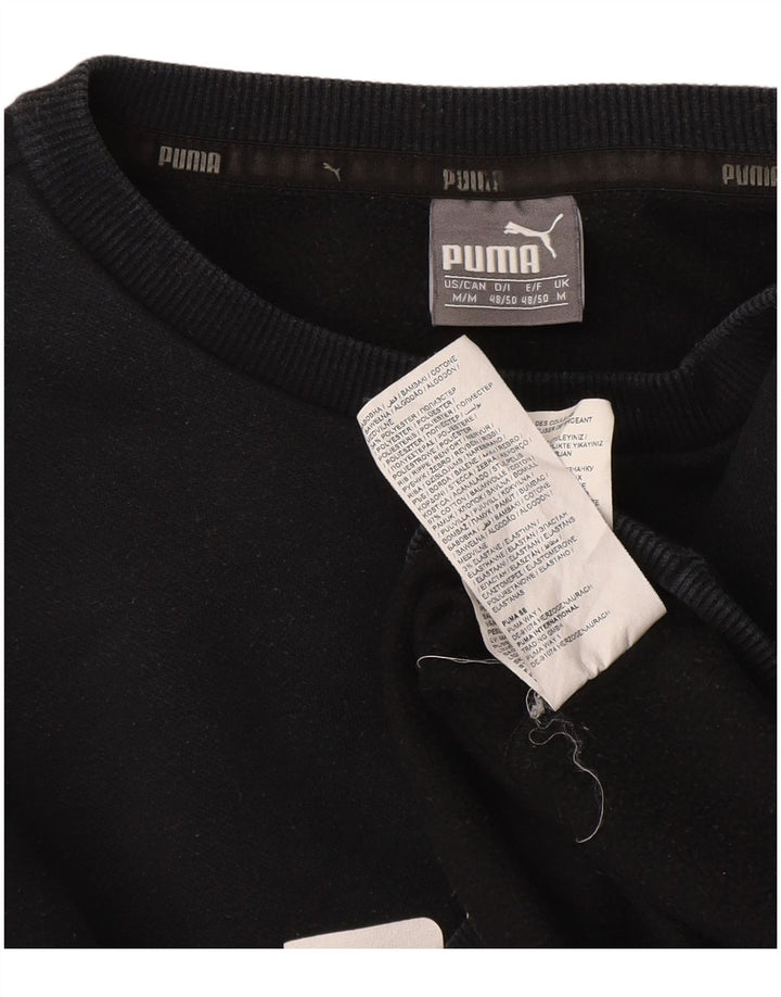Puma Mens Graphic Sweatshirt Jumper Medium Black Cotton
